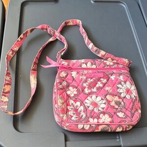 Vera Floral Pink Quilted Crossbody Bag